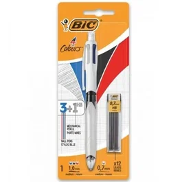 Bic Bolígrafo 4 Colours 942103 Retráctil 1 Unidad 4 Colores de Tinta Cuerpo Blanco