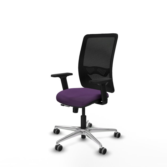 PIQUERAS Y CRESPO Silla de oficina Zulema con mecanismo Sincro/Traslack, Morado y Negro