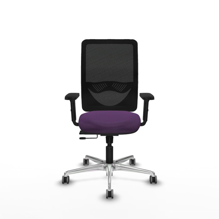 PIQUERAS Y CRESPO Silla de oficina Zulema con mecanismo Sincro/Traslack, Morado y Negro