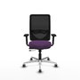 PIQUERAS Y CRESPO Silla de oficina Zulema con mecanismo Sincro/Traslack, Morado y Negro