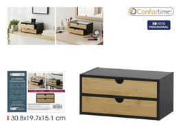 Confortime Cajones de Ordenación de Bambú Black - Pack de 8