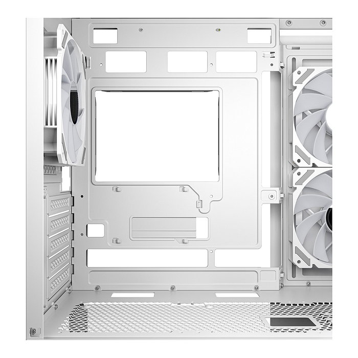 Sharkoon MK6 RGB Torre Media Gaming ATX Micro Mini-ITX con Ventana de Cristal Templado, Iluminación RGB, 3 Ventiladores 120mm, Color Negro, Blanco - Referencia MK6 RGB Micro-ATX