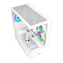 Sharkoon MK6 RGB Torre Media Gaming ATX Micro Mini-ITX con Ventana de Cristal Templado, Iluminación RGB, 3 Ventiladores 120mm, Color Negro, Blanco - Referencia MK6 RGB Micro-ATX