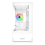 Sharkoon MK6 RGB Torre Media Gaming ATX Micro Mini-ITX con Ventana de Cristal Templado, Iluminación RGB, 3 Ventiladores 120mm, Color Negro, Blanco - Referencia MK6 RGB Micro-ATX
