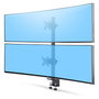 StarTech.com Soporte de Monitores Apilados Verticalmente para 2 Pantallas 49 Pulgadas Carga 16 kg por Monitor VESA 100x100 mm Montaje en C Negro