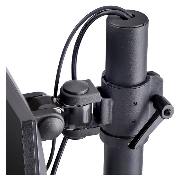 StarTech.com Soporte de Monitores Apilados Verticalmente para 2 Pantallas 49 Pulgadas Carga 16 kg por Monitor VESA 100x100 mm Montaje en C Negro