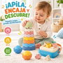 Jugatoys - misprimerosjuguetes Torres apilables y encajables infantiles 33x11x23cm