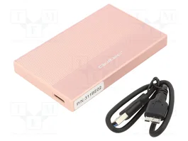 QOLTEC Carcasa de disco duro 2,5 de aluminio SATA III USB 3.0 Rosa