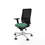 PIQUERAS Y CRESPO Silla de oficina Horna con mecanismo Sincro, Verde esmeralda y Negro