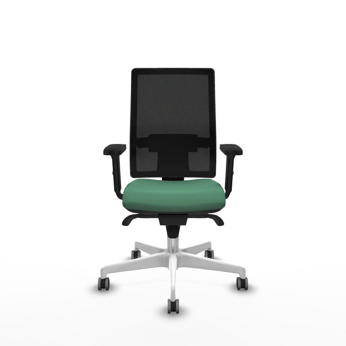 PIQUERAS Y CRESPO Silla de oficina Horna con mecanismo Sincro, Verde esmeralda y Negro