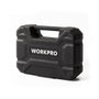 WORKPRO Juego de Herramientas 8 Piezas: Cutter 18mm, Destornilladores Plano y Phillips, Alicate, Martillo, Cinta Métrica 3m, Cinta Aislante, Comprobador de Corriente