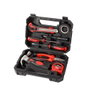 WORKPRO Juego de Herramientas 8 Piezas: Cutter 18mm, Destornilladores Plano y Phillips, Alicate, Martillo, Cinta Métrica 3m, Cinta Aislante, Comprobador de Corriente