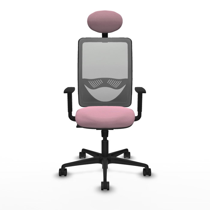 PIQUERAS Y CRESPO Silla de oficina Zulema Rosa y Gris