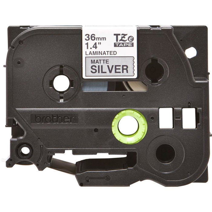 Brother TZe-M961 Cinta laminada Plata mate / Negro 36mm Brother TZe-M961 Cinta laminada Plata mate / Negro 36mm