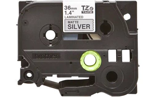 Brother TZe-M961 Cinta laminada Plata mate / Negro 36mm Brother TZe-M961 Cinta laminada Plata mate / Negro 36mm