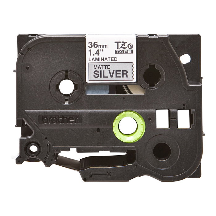 Brother TZe-M961 Cinta laminada Plata mate / Negro 36mm Brother TZe-M961 Cinta laminada Plata mate / Negro 36mm