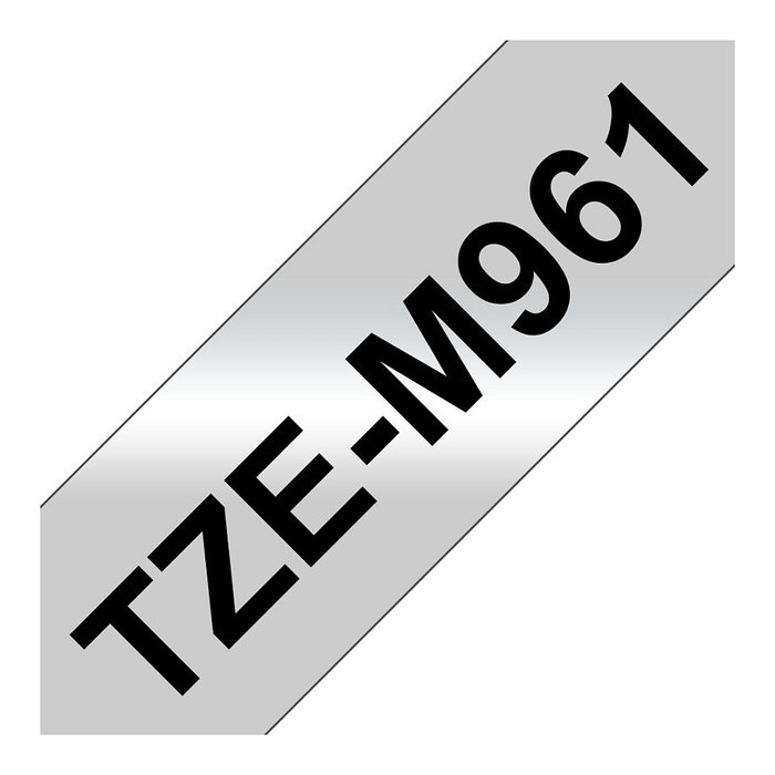 Brother TZe-M961 Cinta laminada Plata mate / Negro 36mm Brother TZe-M961 Cinta laminada Plata mate / Negro 36mm