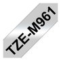 Brother TZe-M961 Cinta laminada Plata mate / Negro 36mm