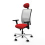 PIQUERAS Y CRESPO Silla de oficina Zulema con Mecanismo Sincro, Rojo y Blanco