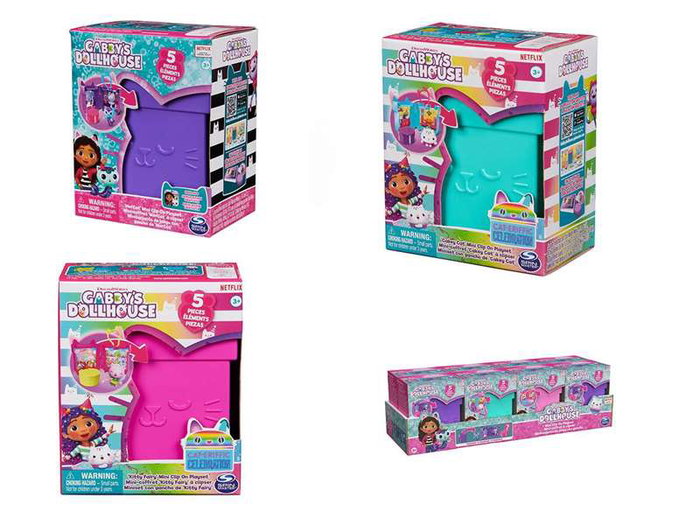 Spin Master Mini playsets con llavero La Casa de Muñecas de Gaby, incluye figura y accesorios, modelos surtidos