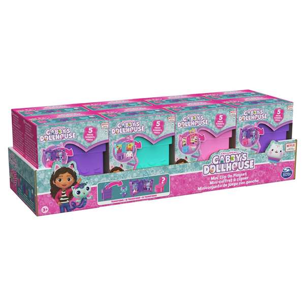 Spin Master Mini playsets con llavero La Casa de Muñecas de Gaby, incluye figura y accesorios, modelos surtidos