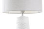 DKD Home Decor Lámpara Urban Blanco 30x30x62 cm con Pantalla de Poliéster y Casquillo E27 (2 Unidades)