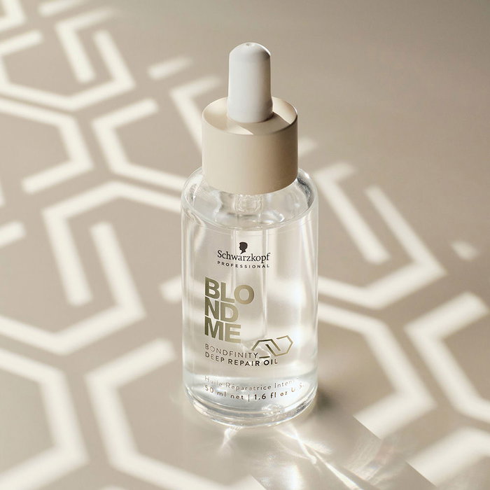 Schwarzkopf Blondme Bond Repair Aceite Reparador Intensivo para Cabello Rubio con Tecnología 3D Bond Creation, Brillo y Protección UV, 50 ml