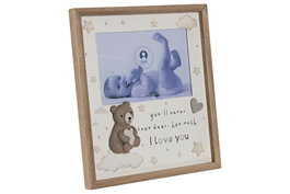 DKD Home Decor Marco de Fotos 10x15 MDF Beige