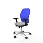 PIQUERAS Y CRESPO Silla de oficina Jorquera Sincro/Traslack Gris claro y Azul