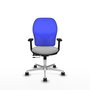 PIQUERAS Y CRESPO Silla de oficina Jorquera Sincro/Traslack Gris claro y Azul