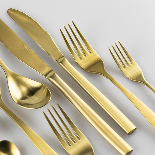 Summa Tenedor Postre Satin Oro 190 mm Acero Inoxidable Cubertería (Set de 12) Summa Tenedor Postre Satin Oro 190 mm Acero Inoxidable Cubertería (Set de 12)