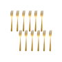 Summa Tenedor Postre Satin Oro 190 mm Acero Inoxidable Cubertería (Set de 12)