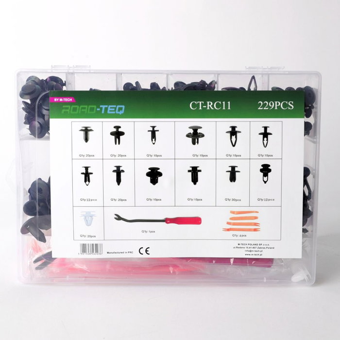 M-Tech ZESTAW KLIPSÓW MONTAŻOWYCH 229SZT M-Tech ZESTAW KLIPSÓW MONTAŻOWYCH 229SZT