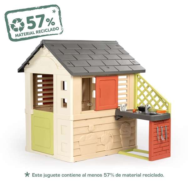 Smoby Casa Nature con Cocina 145x110x127