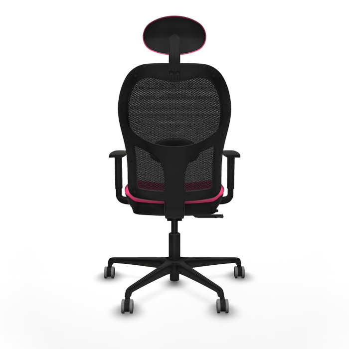 PIQUERAS Y CRESPO Silla de oficina Jorquera Rosa y Negro con mecanismo Sincro/Traslack