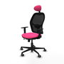 PIQUERAS Y CRESPO Silla de oficina Jorquera Rosa y Negro con mecanismo Sincro/Traslack