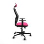 PIQUERAS Y CRESPO Silla de oficina Jorquera Rosa y Negro con mecanismo Sincro/Traslack