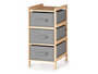 Kipit Estanteria Bambu Gris 3 Cajones 36x34x66 cm (Set de 2)