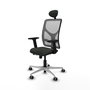 PIQUERAS Y CRESPO Silla de oficina Motilla con mecanismo Sincro/Traslack, Negro y Gris