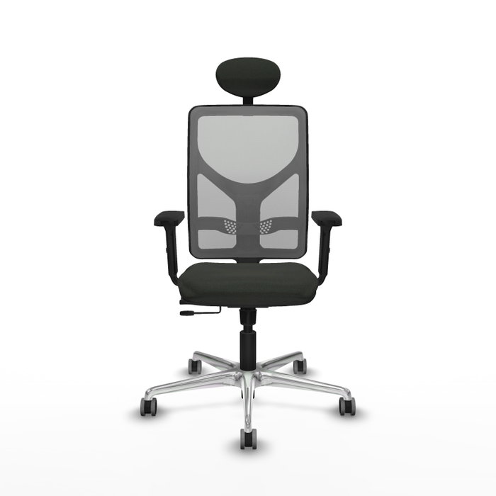 PIQUERAS Y CRESPO Silla de oficina Motilla con mecanismo Sincro/Traslack, Negro y Gris