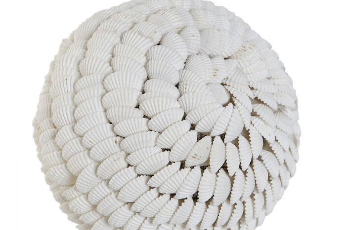 DKD Home Decor Bola Decoracion Mediterraneo Blanco 12 x 12 x 12 cm
