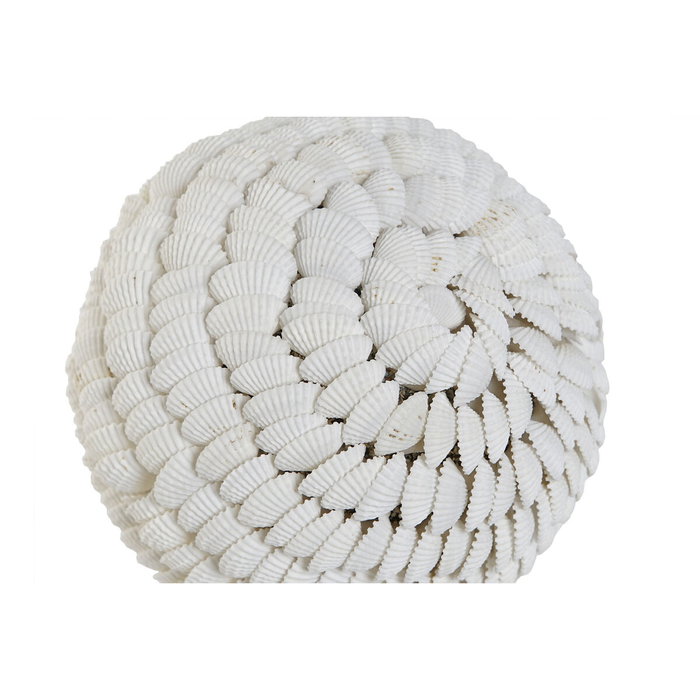 DKD Home Decor Bola de Decoración con Conchas Blanco