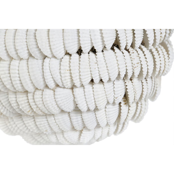 DKD Home Decor Bola de Decoración con Conchas Blanco