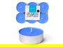 Acorde Set 6 Velas Tea Light Maxi 9h Oceano Azul 17.5x2.2x11.8 cm Cera y Aluminio (Set de 24)