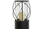 DKD Home Decor Portavelas 27 x 125 x 27 cm Set de 2 Metal Cristal Negro Loft