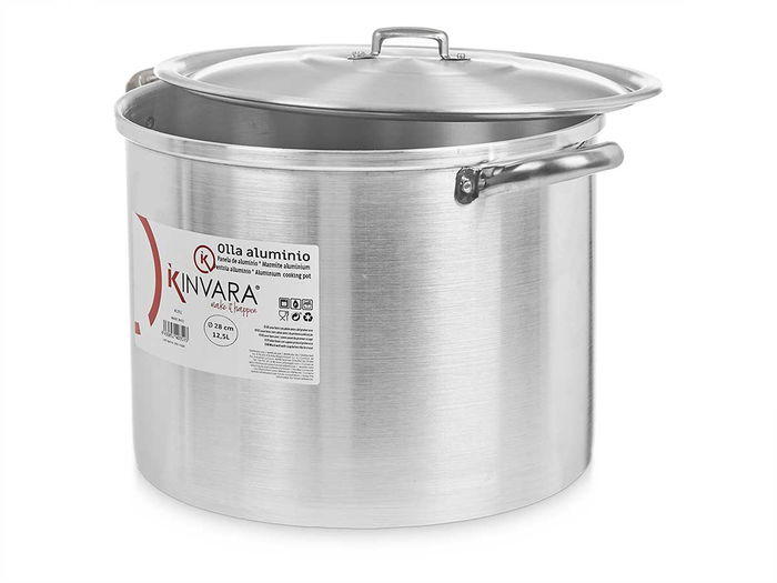 Kinvara Olla Aluminio 12,5 L 28 Cm Apto Gas Horno Lavavajillas (Set de 4)