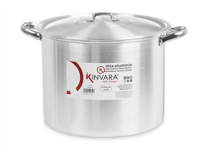 Kinvara Olla Aluminio 12,5 L 28 Cm Apto Gas Horno Lavavajillas (Set de 4)