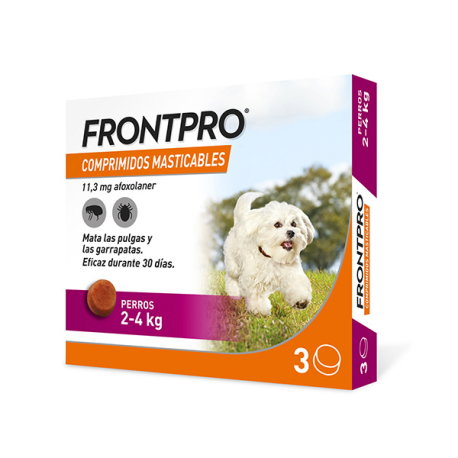 FRONTPRO 11 mg 3 tabletas masticables para perros de 2-4 kg FRONTPRO 11 mg 3 tabletas masticables para perros de 2-4 kg