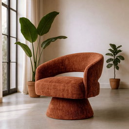 Ixia Sillón Giratorio Teja Tejido-Madera