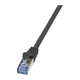 LogiLink PrimeLine Patchkabel CAT6a RJ45 S/FTP PiMF LSZH 5m Negro - Cable de Red Ethernet, 5 metros
